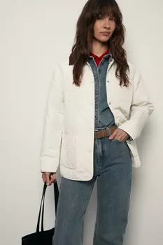 Утепленная куртка с вельветовым воротником