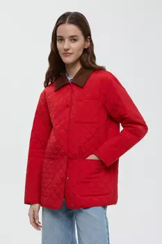 Утепленная куртка с вельветовым воротником