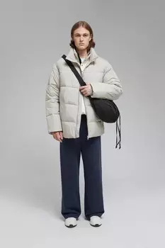 Утепленная куртка с воротником-стойкой