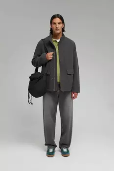 Утепленная куртка с воротником-стойкой