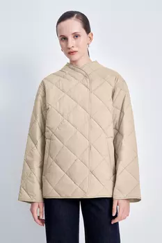 Утепленная куртка с воротником-стойкой