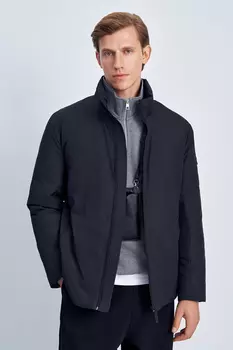 Утепленная куртка с воротником-стойкой