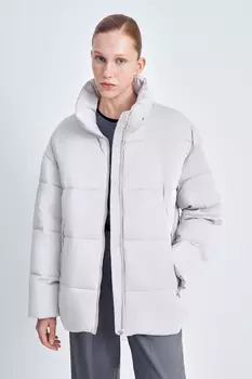 Утепленная куртка с воротником-стойкой