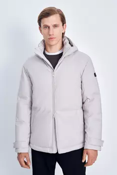 Утепленная куртка с воротником-стойкой