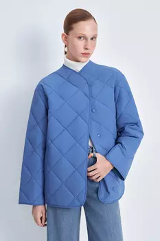 Утепленная куртка с воротником-стойкой