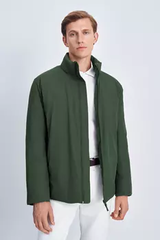 Утепленная куртка с воротником-стойкой