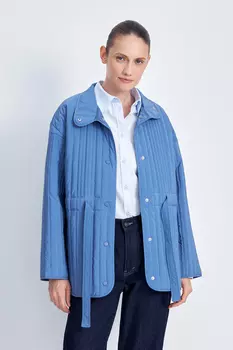 Утепленная куртка с воротником-стойкой