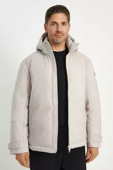 Утепленная куртка с воротником-стойкой