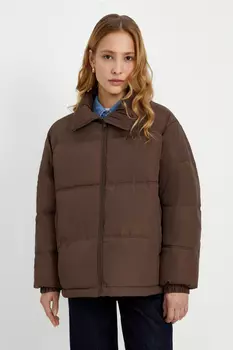 Утепленная куртка с воротником-стойкой