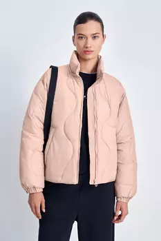 Утепленная куртка с воротником-стойкой