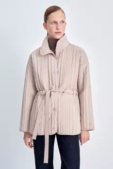 Утепленная куртка с воротником-стойкой