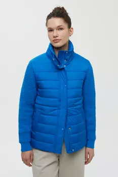 Утепленная куртка с вязаными рукавами