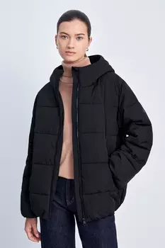 Утепленная куртка свободного силуэта