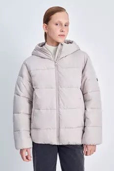 Утепленная куртка свободного силуэта