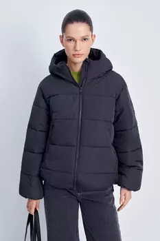 Утепленная куртка свободного силуэта