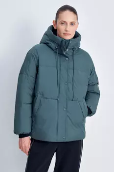 Утепленная куртка свободного силуэта