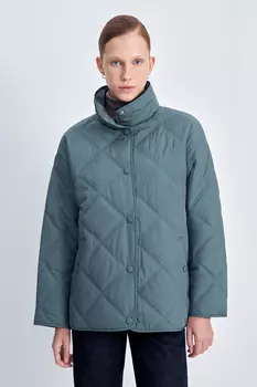 Утепленная куртка свободного силуэта