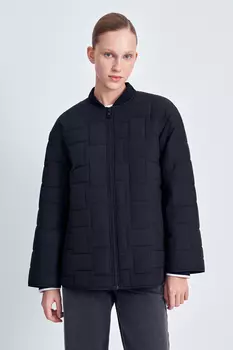 Утепленная куртка свободного силуэта