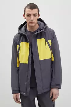 Утепленная куртка в стиле color block