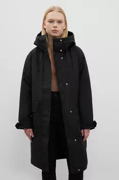 Утепленная парка с капюшоном