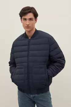 Утепленная стеганая куртка-бомбер