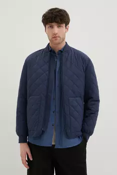 Утепленная стеганая куртка-бомбер