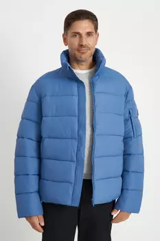 Утепленная стеганая куртка со съемным капюшоном