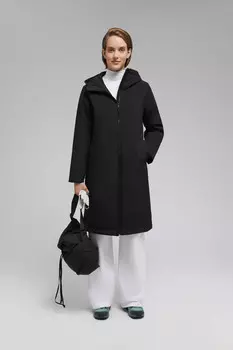 Утепленное пальто с капюшоном