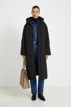 Утепленное пальто со съемной опушкой