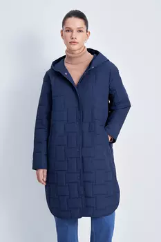 Утепленное стеганое полупальто