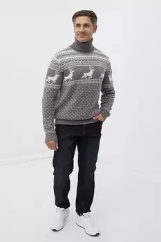 Утепленные джинсы straight fit мужские