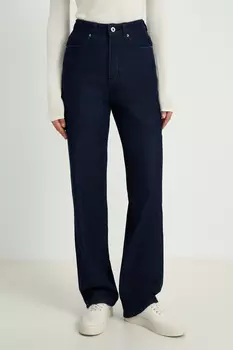 Утепленные джинсы wide leg fit женские