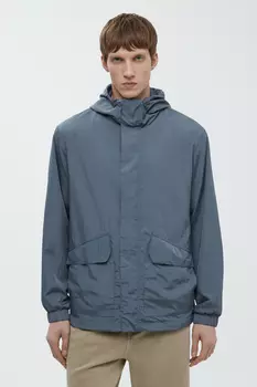 Ветровка с капюшоном свободного силуэта