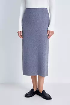 Вязаная юбка прямого кроя