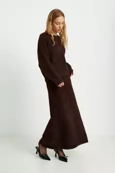 Вязаная юбка силуэта трапеция