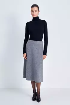 Вязаная юбка силуэта трапеция