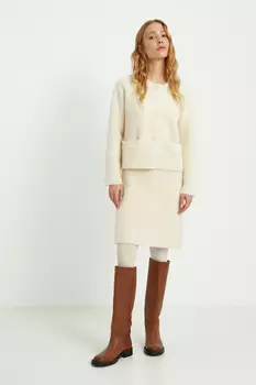 Вязаная юбка силуэта трапеция