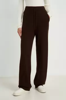 Вязаные брюки на резинке