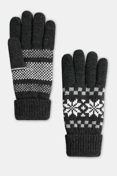 Вязаные перчатки с узором