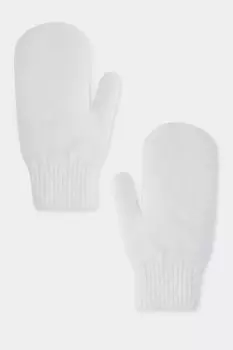 Вязаные варежки с шерстью и ангорой