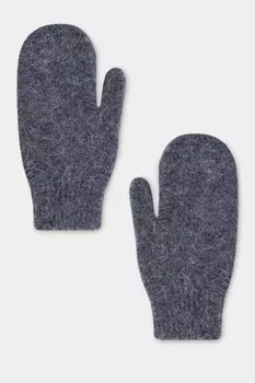 Вязаные варежки с шерстью и ангорой