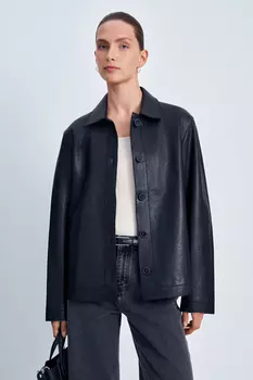 Жакет из натуральной кожи