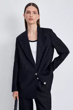 Жакет однобортный с карманами