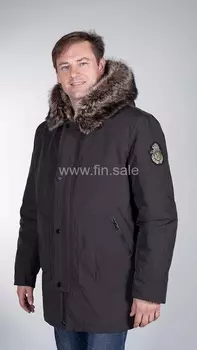 Парка с утеплителем из меха енота