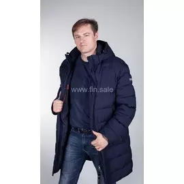 Пуховик удлинённный с капюшоном