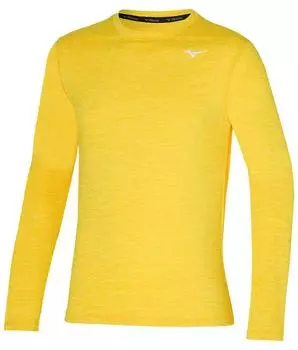 Футболка мужская Mizuno Impulse Core LS Tee M (XL; yellow (желтый); J2GA7520-49-XL)