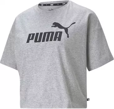 Футболка Puma Ess Cropped Logo Tee (XL) (XS; 40-42; grey (серый); 58686604-XS)