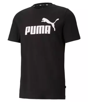 Футболка Puma Essentials Logo Men's Tee 58666601 Черный (S; 44-46; black (черный); 58666601-S)