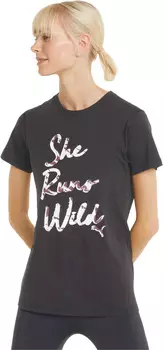 Футболка Puma Performance Graphic Illustrated SS Tee (RUNNING) 52163301 Черный (S; 42-44; black (черный); 52163301-S)