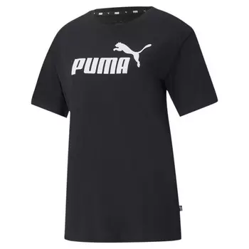 Футболка женская Puma ESS Logo Boyfriend Tee (M; 44-46; black (черный); 58686801-M)
